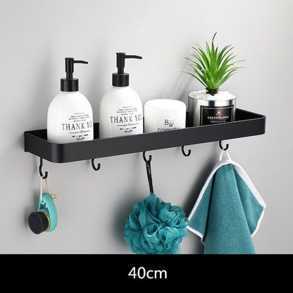 Contemporary Wall Shelf – Slim Metal Storage Rack