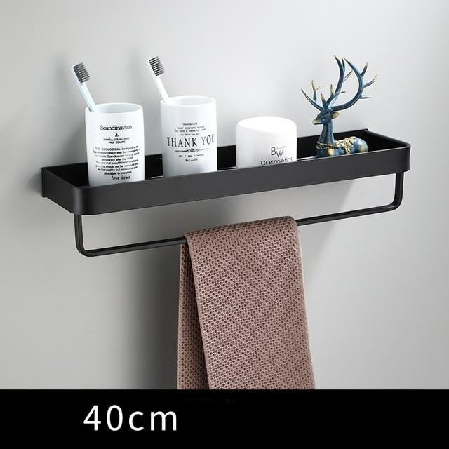 Contemporary Wall Shelf – Slim Metal Storage Rack