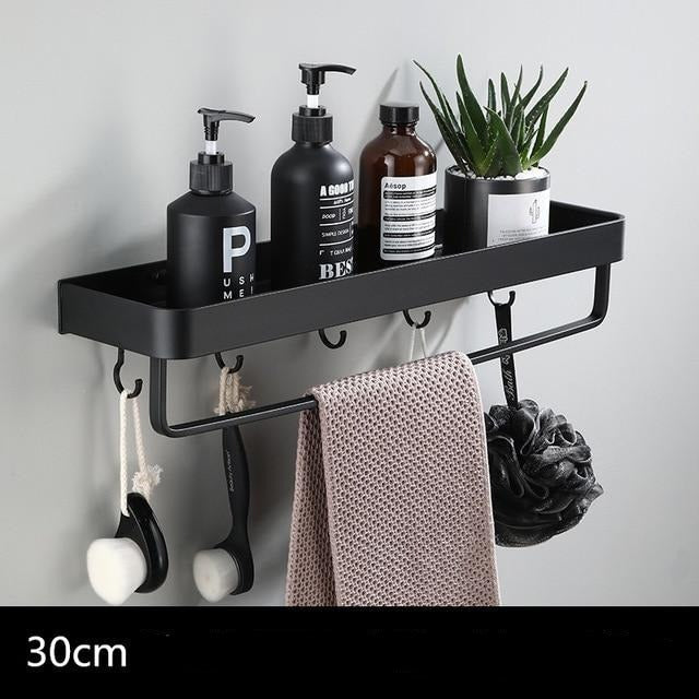 Contemporary Wall Shelf – Slim Metal Storage Rack