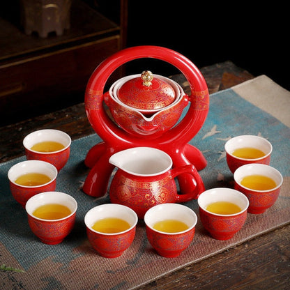 Traditional Chinese Ceramic Teapot Gift Set - Halri