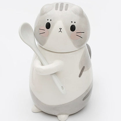 Adorable Kitty Ceramic Coffee Mug Set - Halri