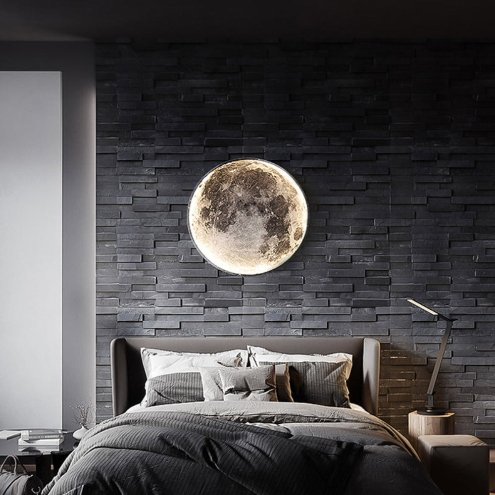 Glowing 3D Moon Earth LED Wall Lamp