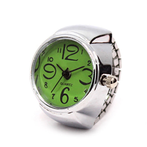 Fashion Quartz Stainless Steel Watch Ring - Halri