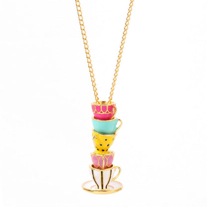 Unique Tea Cup Pendant Necklace