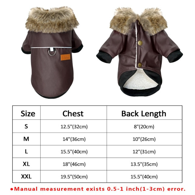 Stylish Chic Leather Dog Coat