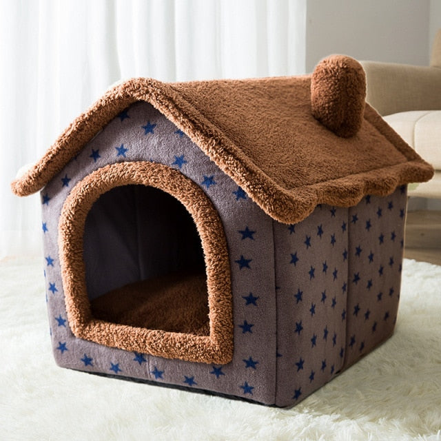 Comfy Fleece Soft Pet Bed House - Halri