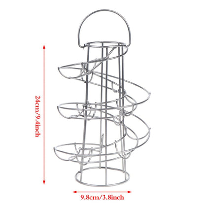 Space Saving Spiral Egg Holder Storage Rack