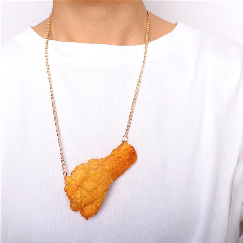 Crispy Chicken Nugget Novelty Resin Pendant - Halri