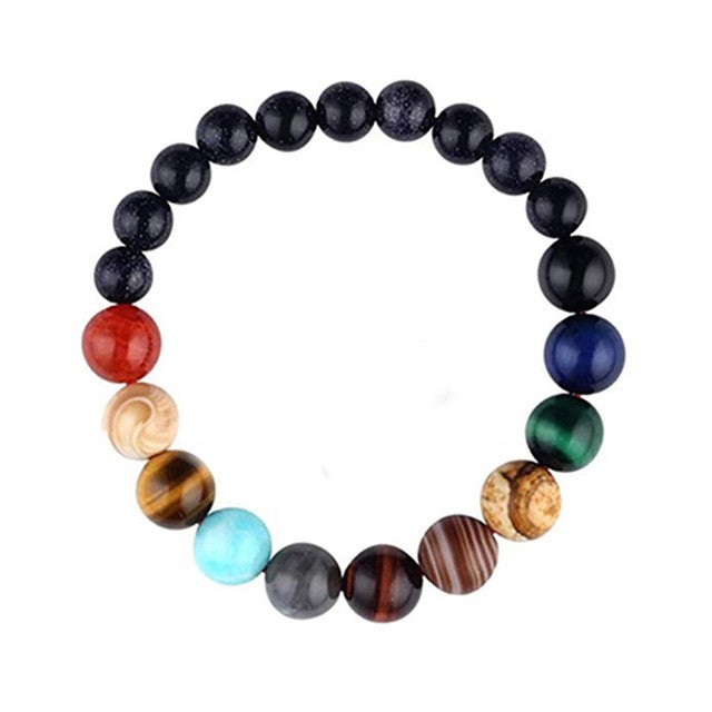 Earth Tone Solar System Stone Beaded Bracelet - Halri