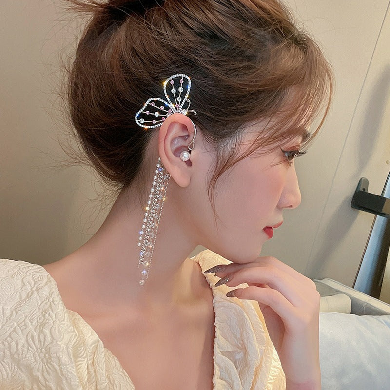 Sparkling Dangle Butterfly Drop Earrings - Halri