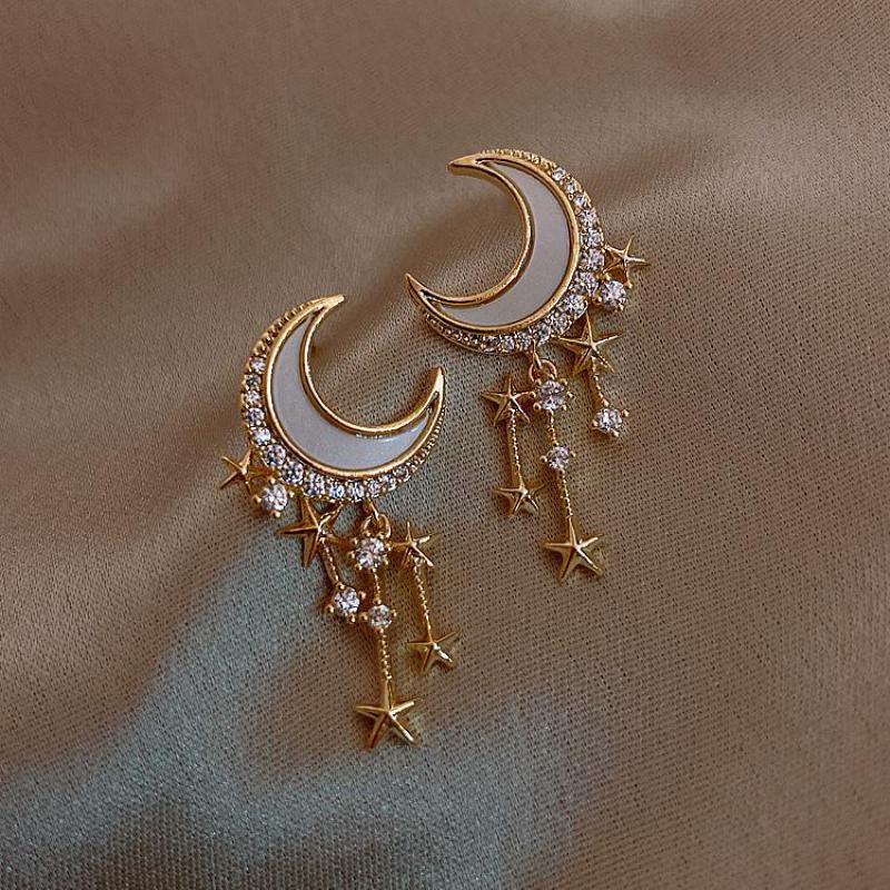 Korean Inspired Star Drop Earrings - Halri