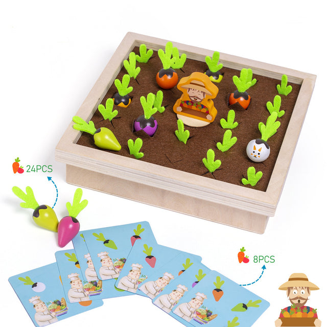 Fun Wooden Veggie Sorting Game for Kids