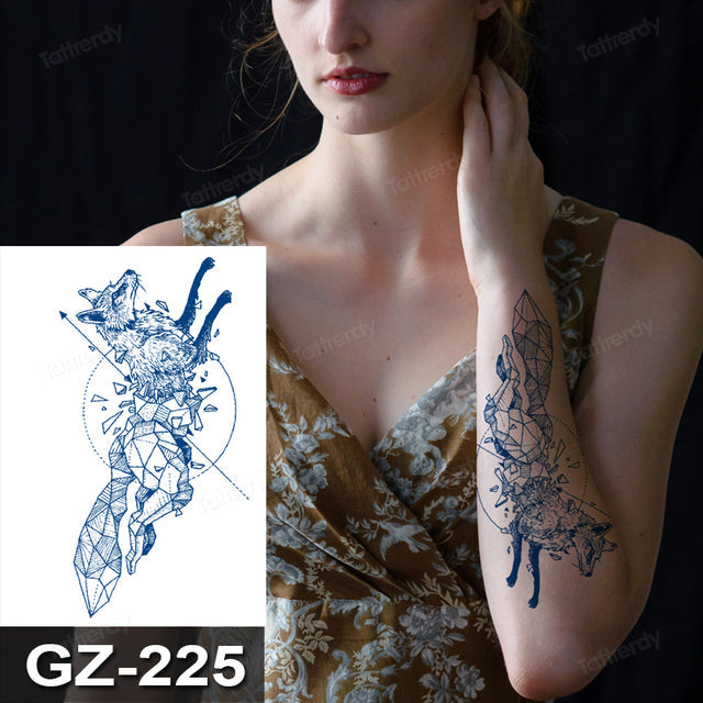 Colorful Boho Temporary Dreamcatcher Tattoo