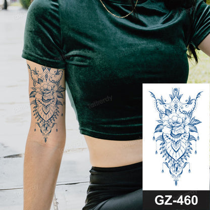 Colorful Floral Temporary Arm Tattoo