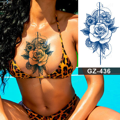 Colorful Floral Temporary Arm Tattoo