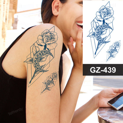 Colorful Floral Temporary Arm Tattoo