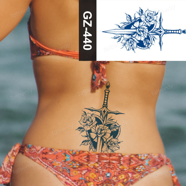 Colorful Floral Temporary Arm Tattoo - Halri