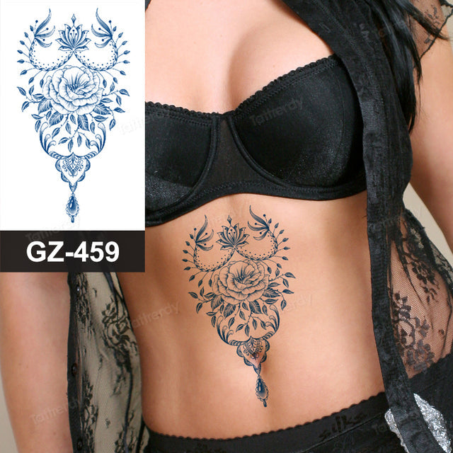Colorful Floral Temporary Arm Tattoo