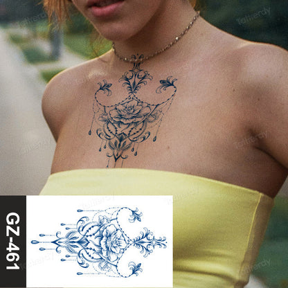 Colorful Floral Temporary Arm Tattoo