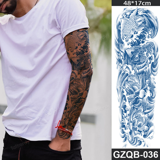 Vibrant Cultural Arm Tattoo Sleeve Sticker - Halri