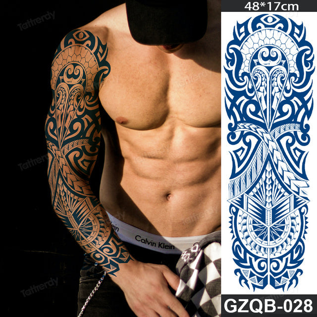 Inspirational Quote Full Sleeve Temporary Tattoo - Halri