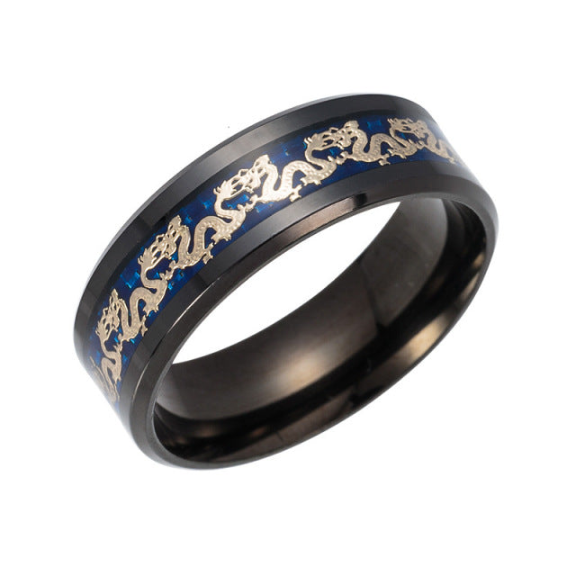 Antique Chinese Dragon Mens Ring