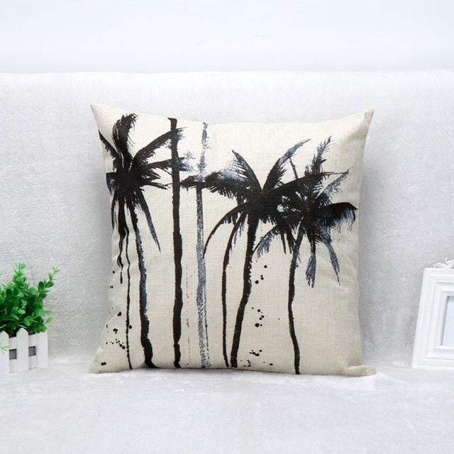 Colorful Bird Tree Life Pattern Throw Pillow Cover - Halri