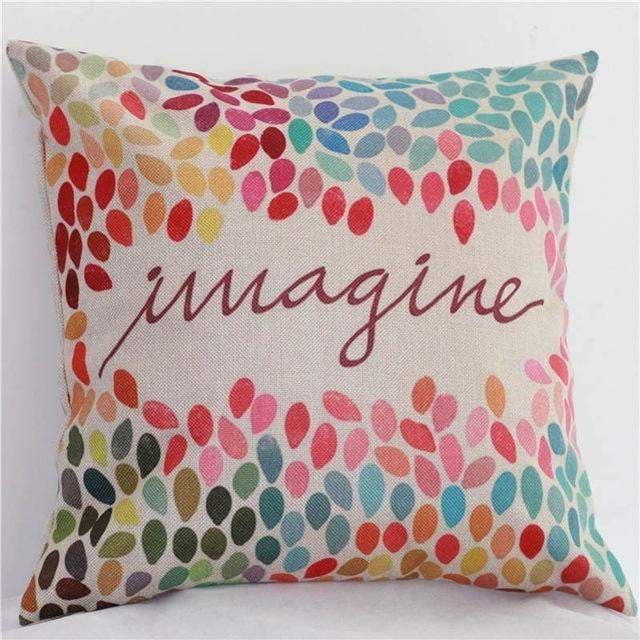 Colorful Bird Tree Life Pattern Throw Pillow Cover
