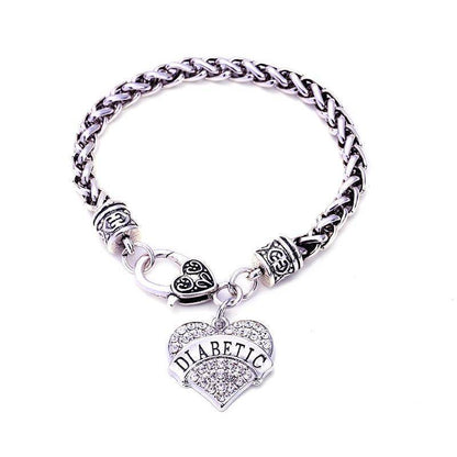 Medical Alert ID Bracelet for Women with Crystal Accents - Halri