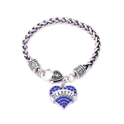 Medical Alert ID Bracelet for Women with Crystal Accents