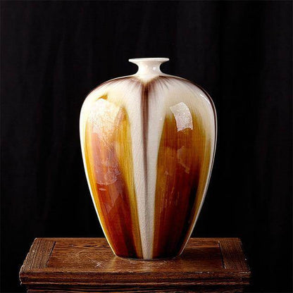 Traditional Chinese Cracked Ice Ceramic Vase