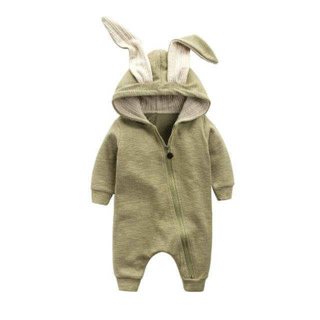Cozy Baby Bunny Onesie Winter Jumpsuit