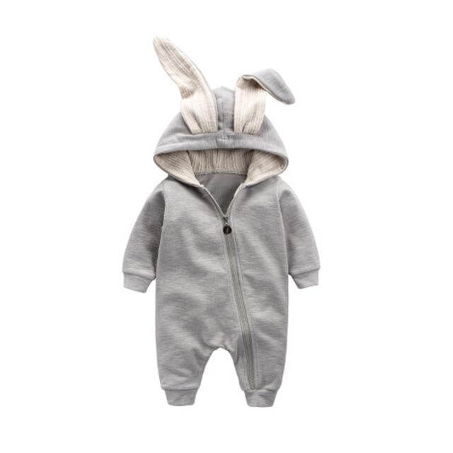 Cozy Baby Bunny Onesie Winter Jumpsuit