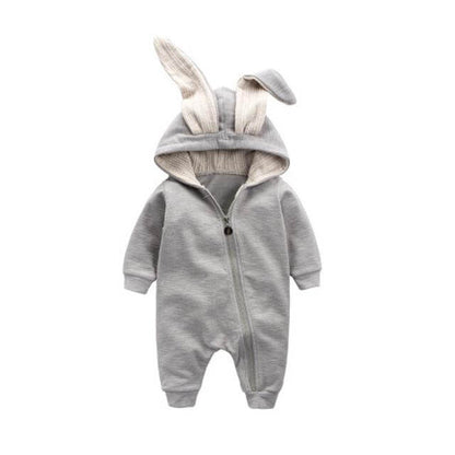 Cozy Baby Bunny Onesie Winter Jumpsuit