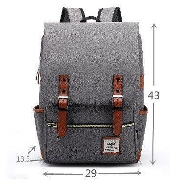Classic Student Backpack USB Charging Bag