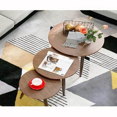 Halri | Sleek 3 Piece Living Room Coffee Table - Halri