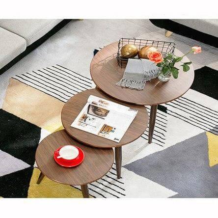 Halri | Sleek 3 Piece Living Room Coffee Table