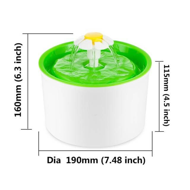 Pet Water Fountain Automatic Flower Shaped Dispenser - Halri