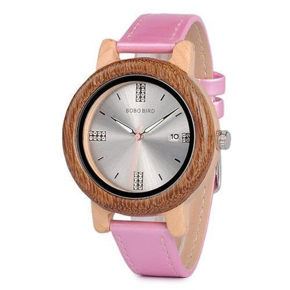 Fashion Wooden Ladies Watch with Date