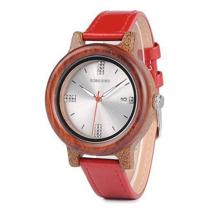 Fashion Wooden Ladies Watch with Date - Halri