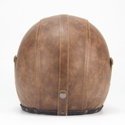 Classic Open Face Bike Helmet With Visor Mask - Halri