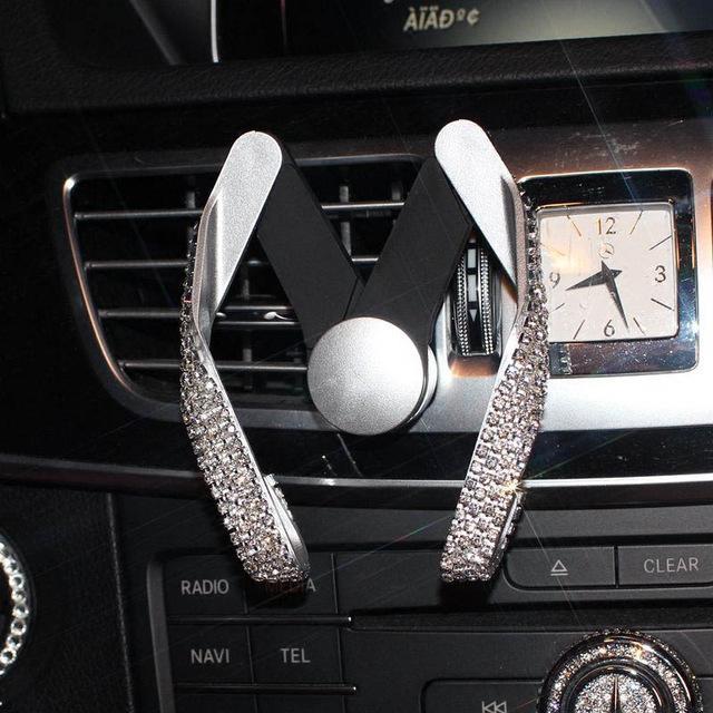 Luxury Crystal Car Phone Mount Holder