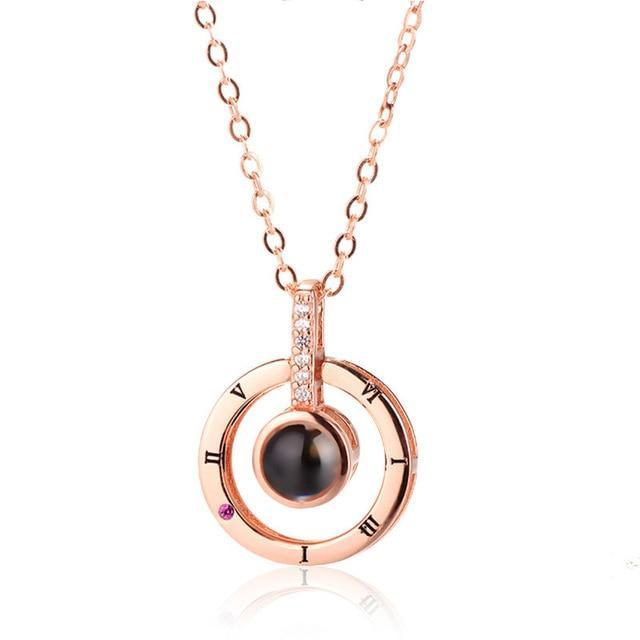 Romantic Multi Language Love Pendant Necklace