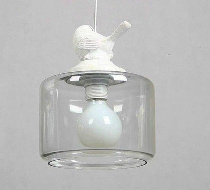 Elegant Glass Bird Cage Pendant Light Lamp