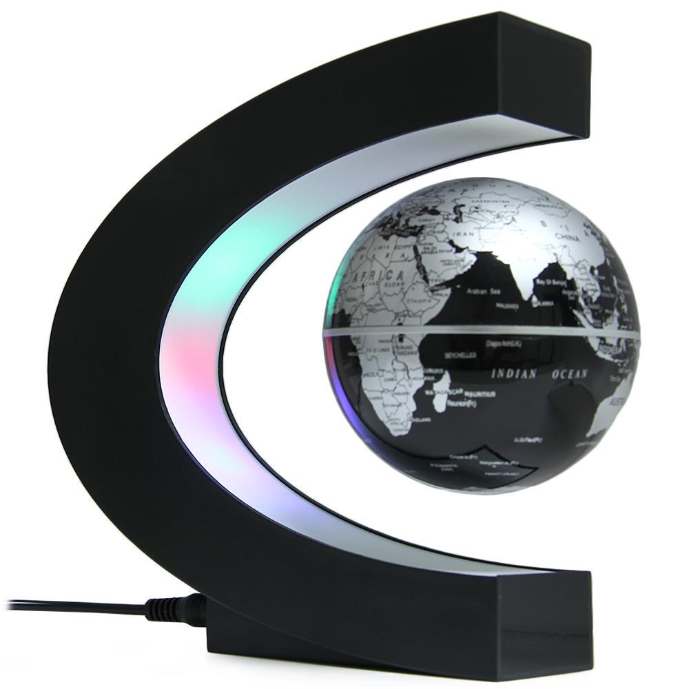 Floating Globe Lamp with LED Light and USB Plug - Halri