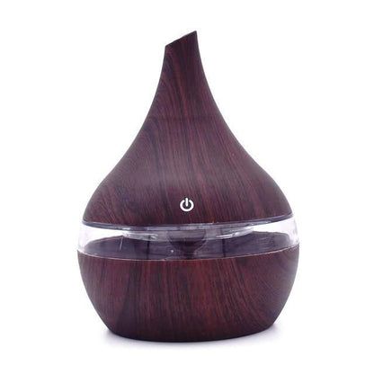 Natural Wood Electric Mist Humidifier Aroma Diffuser