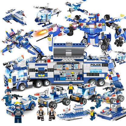Ultimate 8-in-1 Police Robot Building Block Set - Halri