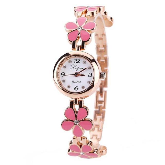 Elegant Floral Strap Ladies Luxury Watch Gift