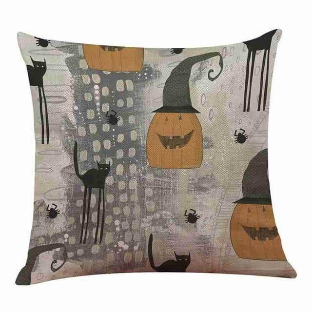 Soft Halloween Pumpkin Pattern Throw Pillow Covers