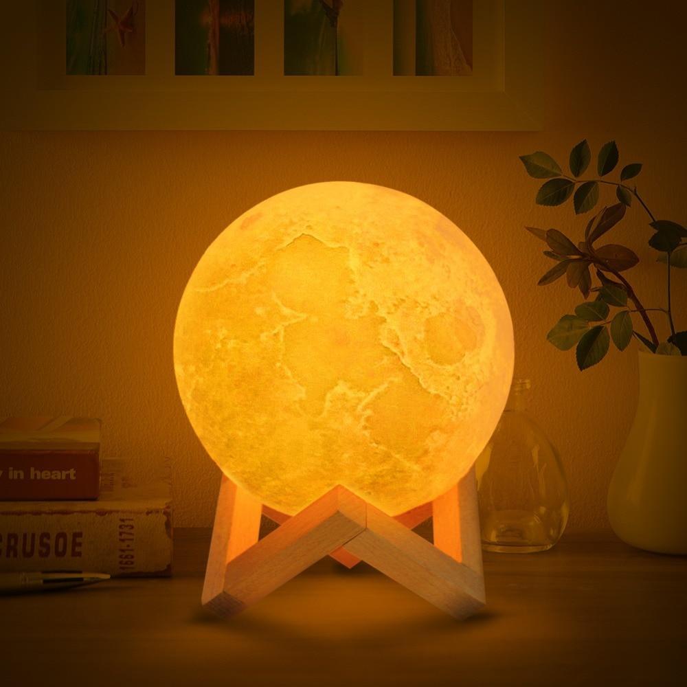 Colorful Moon Glow Rechargeable LED Night Lamp - Halri